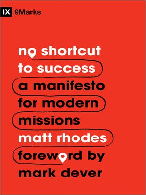 cover image of No Shortcut to Success: a Manifesto for Modern Missions